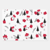 Traditionele kerst inpakpapier vel (Voorkant)