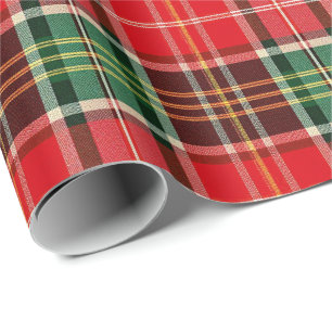 Traditionele Kerst Plaid Cadeaupapier