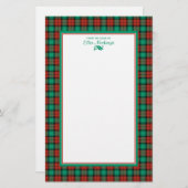 Traditionele Kerst Plaid gepersonaliseerd Briefpapier (Voorkant / Achterkant)