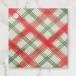 Traditionele Kerst Plaid Gift Labels
