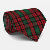 Traditionele kerst Plaid Tartan Groen Rood Stropdas (Opgerold)
