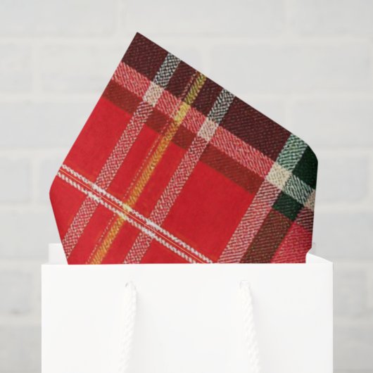 Traditionele Kerst Plaid Tissuepapier (Cadeauzakje)