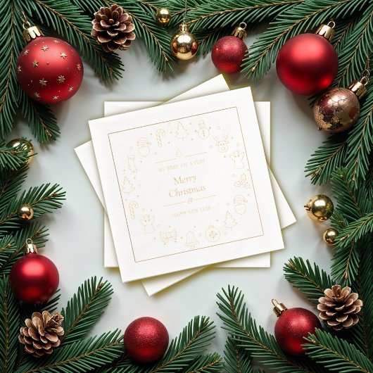 Traditionele kerst van Merry Folie Servetten