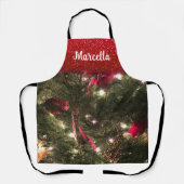 Traditionele kerstboompatroonfeestdag schort (Voorkant)