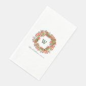 Traditionele kerstfeestdag met grote monogram servet (Hoek)