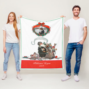 Traditionele kerstfeestdag voor  kerstfeestdagen fleece deken