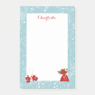 Traditionele kerstfeestelijke feestelijke persoonl post-it® notes