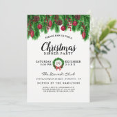 Traditionele kerstfeestuitnodiging kaart (Staand voorkant)