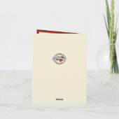 Traditionele  kerstfoto feestdagen kaart (Achterkant)