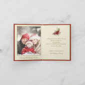 Traditionele  kerstfoto feestdagen kaart (Binnen)