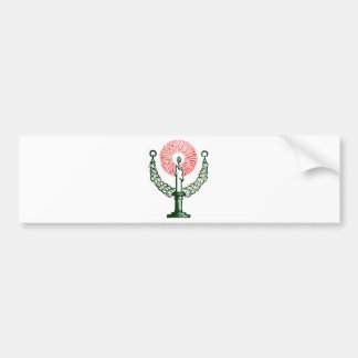 Traditionele kerstkaars bumpersticker