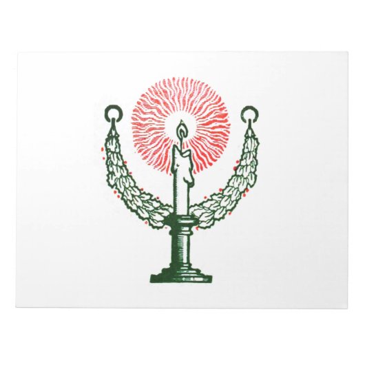 Traditionele kerstkaars notitieblok (Voorkant)