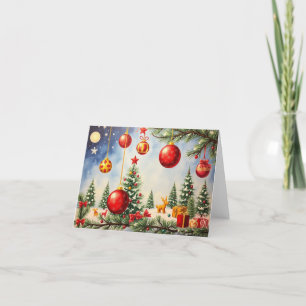 Traditionele kerstkaart bedankkaart