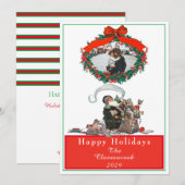 Traditionele  kerstkerstfoto feestdagenkaart (Voorkant / Achterkant)