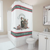 Traditionele  kerstkerstkerstkerstkerstman douchegordijn (In situ)