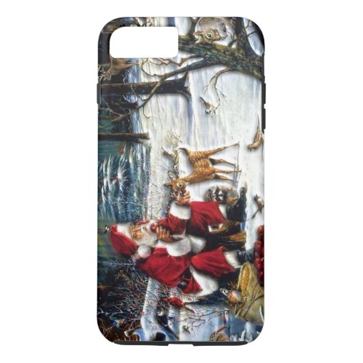 Traditionele kerstkerstman in het park Case-Mate iPhone case (Achterkant)