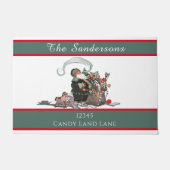 Traditionele kerstman  kerstnaam deurmat (Voorkant)