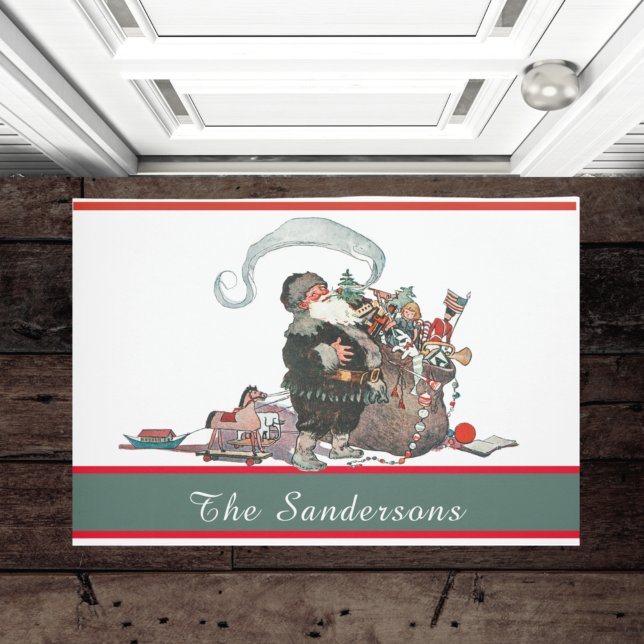 Traditionele kerstman  kerstnaam deurmat (Creator heeft geüpload)