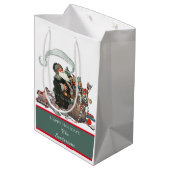 Traditionele kerstman kerstnaam medium cadeauzakje (Achterkant Gekanteld)