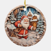 TRADITIONELE KERSTMIS KERSTMAN KERAMISCH ORNAMENT (Achterkant)
