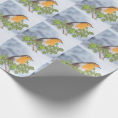 Traditionele kerstRobin en Ivy Cadeaupapier (Hoek)