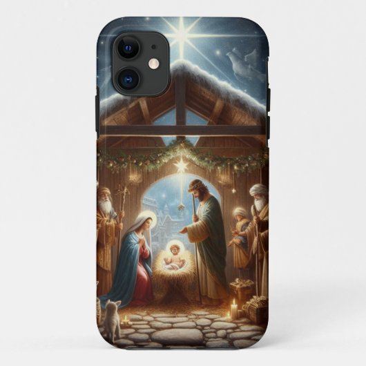 Traditionele kerststal Case-Mate iPhone case (Achterkant)