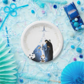 Traditionele kerststal Kerstgroeten Papieren Bordje (Feest)