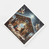 Traditionele kerststal servet (Hoek)