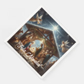 Traditionele kerststal servet (Hoek)