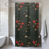 Traditionele kerstversieringen Pine Tree Holiday Douchegordijn