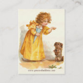 Traditionele kinderkleding,  spoeling visitekaartje (Achterkant)