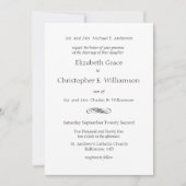 Traditionele klassieke formele minimalistische bru kaart (Voorkant)