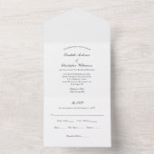 Traditionele klassieke klassieke bruiloft in één u all in one uitnodiging (Binnen)