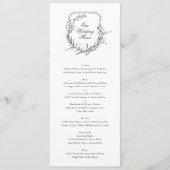 traditionele klassieke monogram kuif Onze bruiloft Menu (Voorkant)