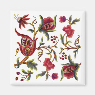 Traditionele koningin Anne Jacobean Embroidery Magneet
