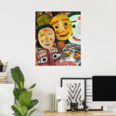 Traditionele Koreaanse maskers Poster (Thuiskantoor)