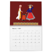 Traditionele kostuum van Franche-Comté Kalender (Feb 2027)