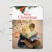 Traditionele Krans Kerst Kaart (Voorkant / Achterkant)