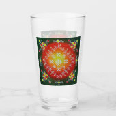 Traditionele Letse volkskunst met symbolen schilde Glas (Voorkant)