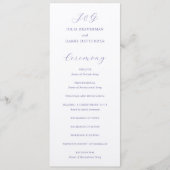 Traditionele Lila elegante bruiloft Programma (Voorkant)