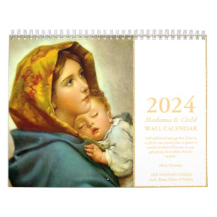 Traditionele Madonna en kind kerstcadeau Kalender