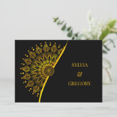 Traditionele mandala klassieke elegante luxe bruil kaart (Staand voorkant)