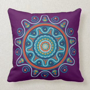 Traditionele Mandana - Indische kunst Kussen