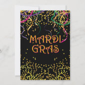 Traditionele Mardi Gras-uitnodigingen Kaart (Achterkant)