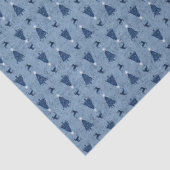 Traditionele marineblauw-kerstbomen en rendieren tissuepapier (Detail)