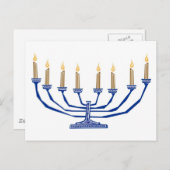 Traditionele Menorah Briefkaart (Voorkant / Achterkant)