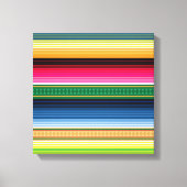 Traditionele Mexicaanse Blanket Serape Canvas Afdruk (Voorkant)