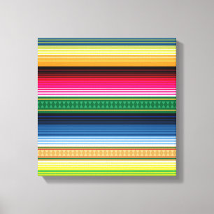 Traditionele Mexicaanse Blanket Serape Canvas Afdruk