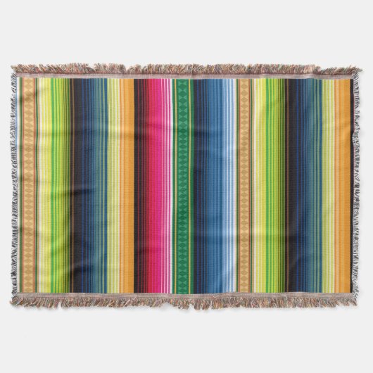 Traditionele Mexicaanse Blanket Serape Deken (Voorkant)