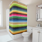 Traditionele Mexicaanse Blanket Serape Douchegordijn (In situ)